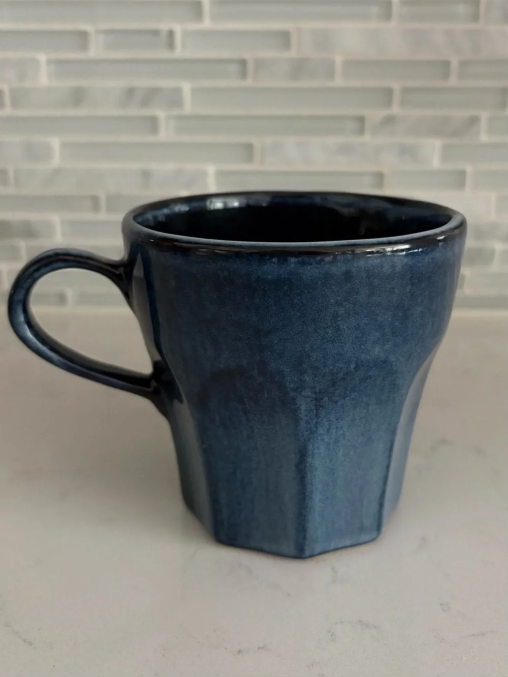 New! Crate&Barrel Cove Glazed Indigo Mug